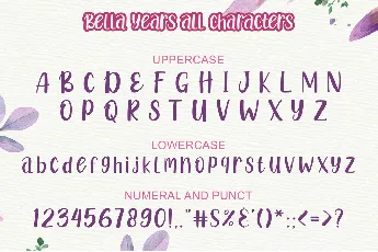 Bella Years font