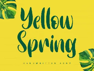 Yellow Spring - Personal Use font