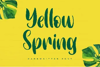 Yellow Spring - Personal Use font