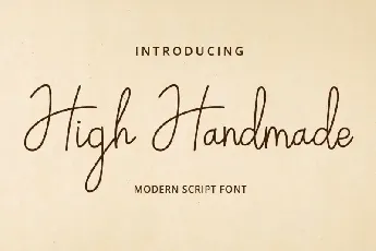 High Handmade Handwritten font