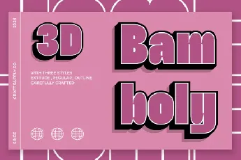 Bamboly 3D font