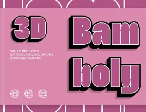 Bamboly 3D font