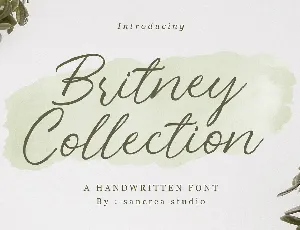 Britney Collection Handwritten Script font