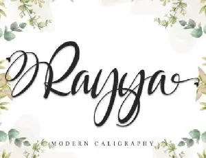 Rayya Calligraphy font