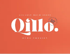 Qillo Demo Version font