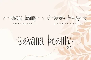 Savana Beauty Demo font