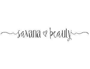 Savana Beauty Demo font