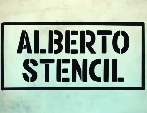 Alberto Stencil font