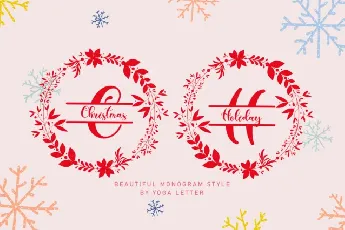 Christmas Holiday Monogram font