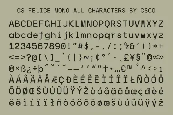 CS Felice Mono font