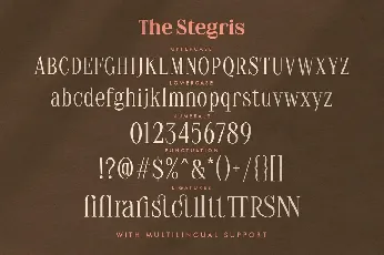 The Stegris Serif Family font