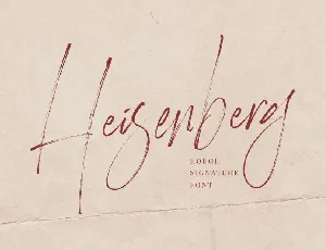 Heisenberg Signature font