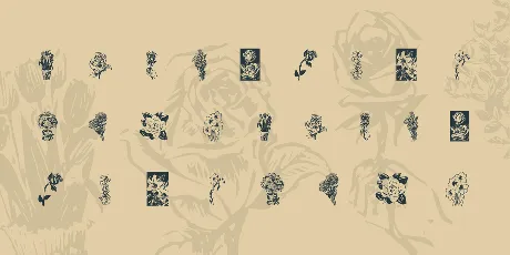 KR Beautiful Flowers font