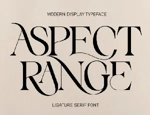 Aspect Range font