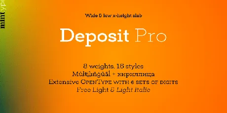 Deposit Pro Family font