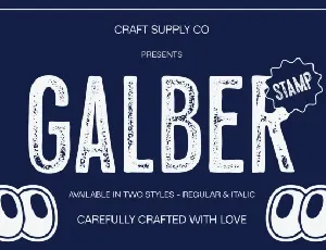 Galber Stamp font