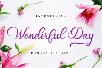 Wonderful Day Romantic Calligraphy Script font