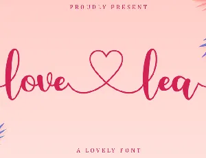 Love Lea - Personal Use font