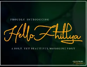 Hello Fhillya Script font