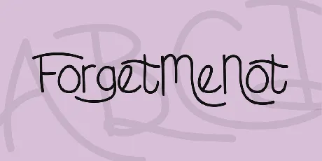 ForgetMeNot font