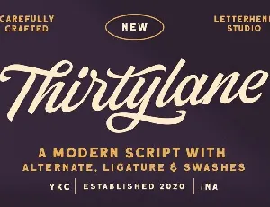 Thirtylane font