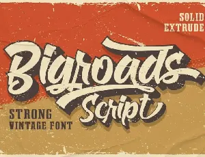 Bigroads Bold Script font