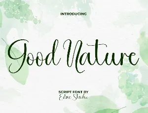 Good Nature Demo font