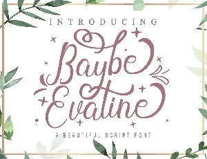 Baybe Evaline font