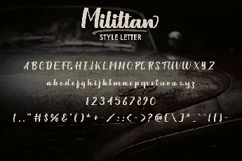 Milittan font