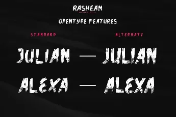 Rashean Demo font