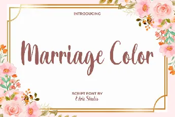 Marriage Color font