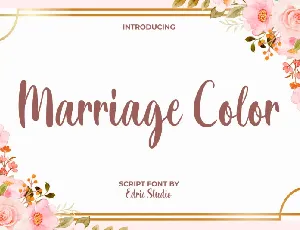 Marriage Color font