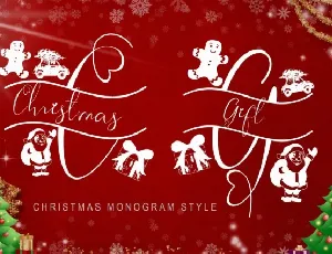 Christmas Gift Monogram font