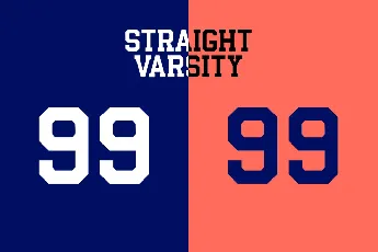 Straight Varsity font