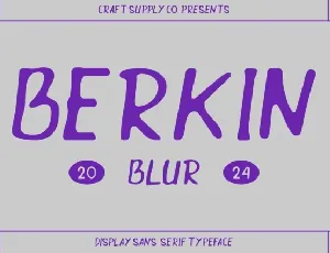 Berkin Blur font