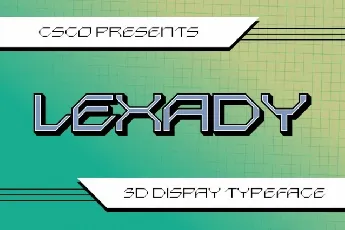 Lexady 3D font