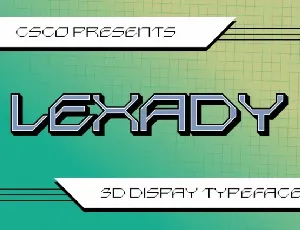 Lexady 3D font