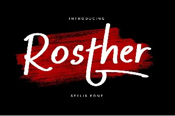 Rosther Bold Script font