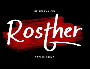 Rosther Bold Script font