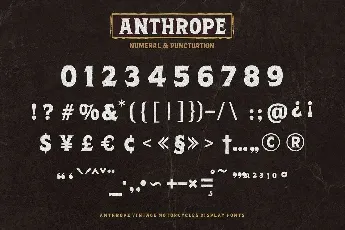 Anthrope font