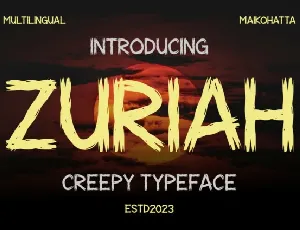 Zuriah Display font