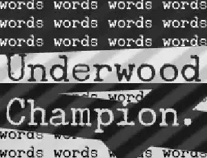 Underwood Champion font