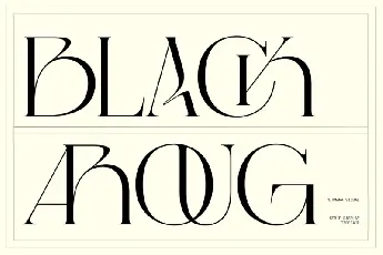 Black Aroug font