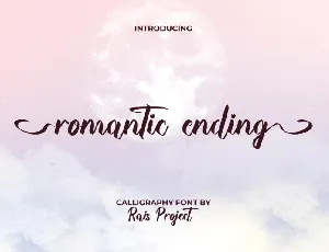 Romantic Ending font