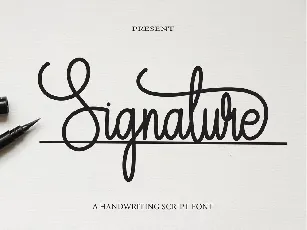 Signature Script Typeface font