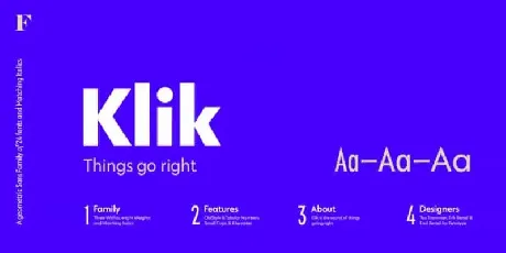 Klik Sans Serif font