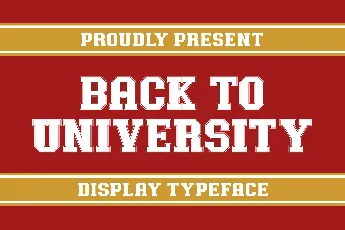 Back to University font