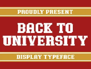 Back to University font