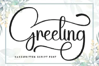 Greeting Calligraphy font