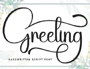 Greeting Calligraphy font